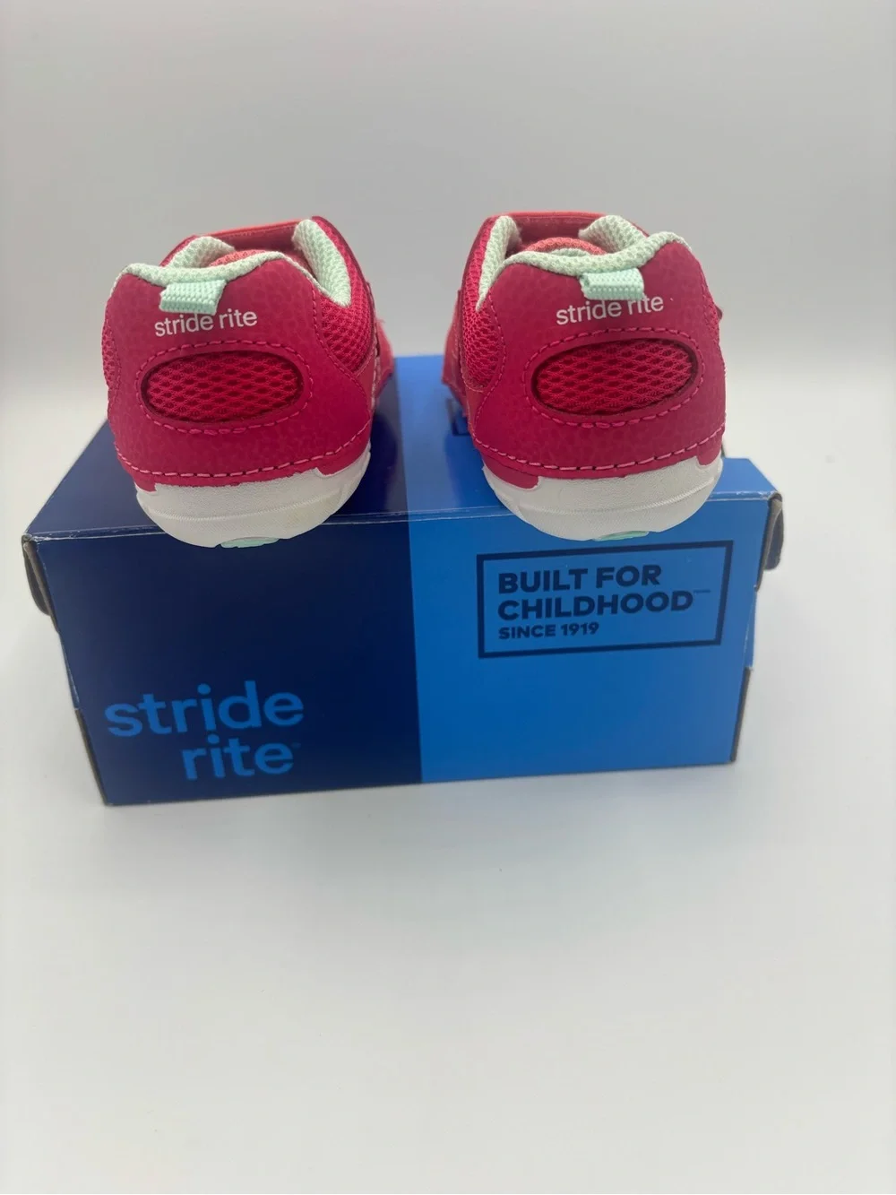 Stride Rite Coral Pink Hook-and-Loop Toddler Shoes